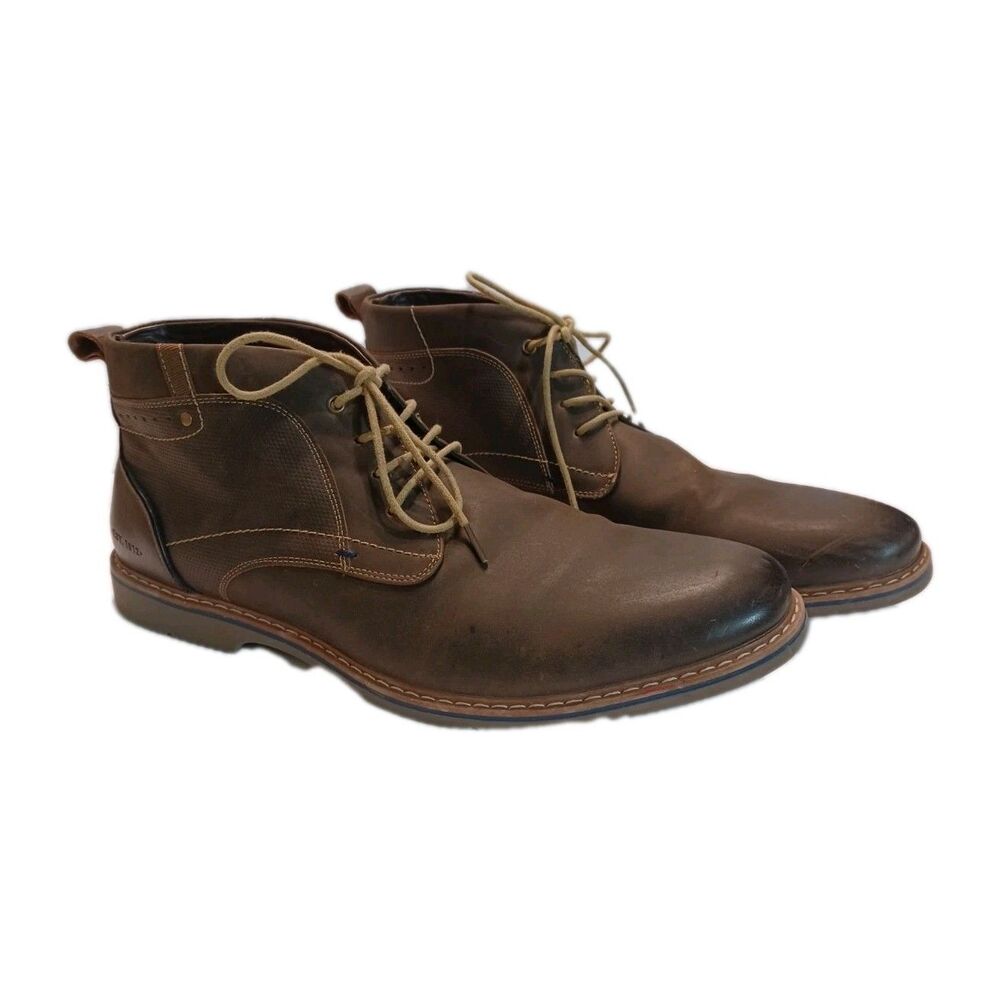 Nunn Bush Men's Brown Lace-Up Comfort Gel Shoes  Size 13